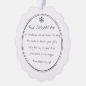 Santa Claus Magic Key Label (voeg je eigen sleutel Ornament Kaart (Links)