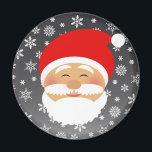 Santa Claus Magneet<br><div class="desc">Mooie,  cartoon kerstman glimlachend gezicht met sneeuwvlokken. Eenvoudige,  schattige kerstdecor magneet.</div>