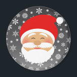 Santa Claus Magneet<br><div class="desc">Mooie, cartoon kerstman glimlachend gezicht met sneeuwvlokken. Eenvoudige, schattige kerstdecor magneet.</div>