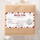 Santa Claus Mail North Pole Christmas Etiket (Insitu)