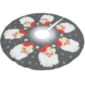 Santa Claus Mandala en Snowflakes op grijs Kerstboom Rok (Gekanteld)