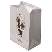 Santa Claus Medium Gift Bag Cadeauzakje (Voorkant Gekanteld)