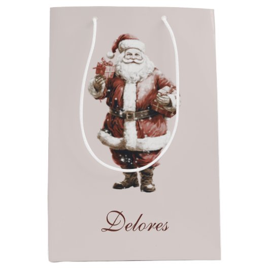 Santa Claus Medium Gift Bag Cadeauzakje (Voorkant)