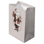 Santa Claus Medium Gift Bag Cadeauzakje (Achterkant Gekanteld)