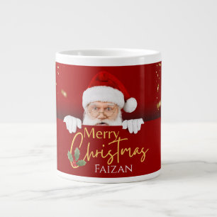 Santa Claus Merry Christmas Custom Name Coffee Mok