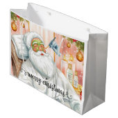 Santa Claus Merry Christmas from California Groot Cadeauzakje (Voorkant Gekanteld)
