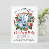 Santa Claus Merry Christmas Little Party Kaart (Staand voorkant)