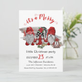 Santa Claus Merry Christmas Little Party Kaart (Staand voorkant)