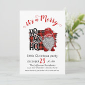 Santa Claus Merry Christmas Little Party Kaart (Staand voorkant)