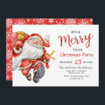 Santa Claus Merry Christmas Little Party Kaart<br><div class="desc">Funny Santa Claus Merry Christmas Little Party Invitation.</div>