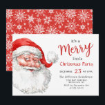 Santa Claus Merry Christmas Little Party Kaart<br><div class="desc">Funny Santa Claus Merry Christmas Little Party Invitation.</div>