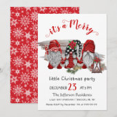 Santa Claus Merry Christmas Little Party Kaart (Voorkant / Achterkant)