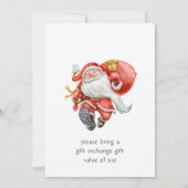 Santa Claus Merry Christmas Little Party Kaart (Achterkant)