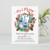 Santa Claus Merry Christmas Little Party Kaart (Staand voorkant)