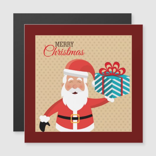 Santa Claus Merry kerstcadeautje (Voorkant / Achterkant)