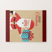 Santa Claus Merry kerstcadeautje Legpuzzel (Horizontaal)