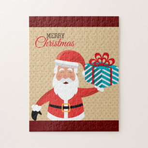 Santa Claus Merry kerstcadeautje Legpuzzel