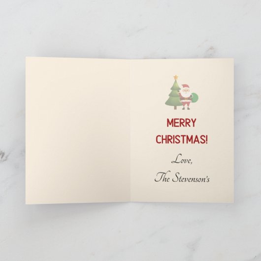 Santa Claus Merry kerstfeestdag Kaart (Binnen)