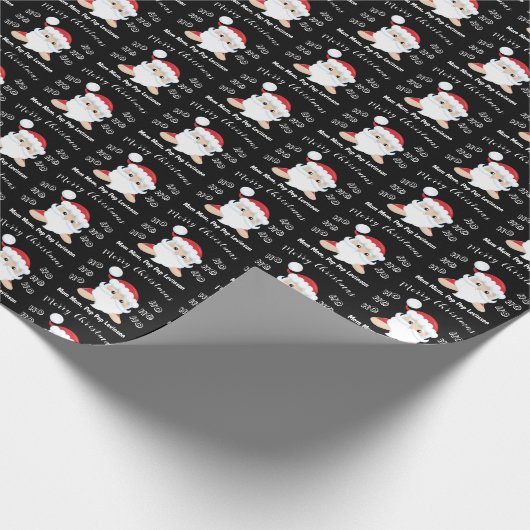 Santa Claus Merry Kerstmis Ho Ho Ho Cadeaupapier (Hoek)