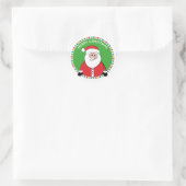 Santa Claus Merry Kerstmis Ronde Sticker (Tas)