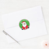 Santa Claus Merry Kerstmis Ronde Sticker (Envelop)