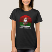 Santa Claus Merry Kerstmis XMas  Retro T-shirt (Voorkant)