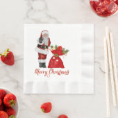 Santa Claus Merry-kerstpapier Napkins Servet (Insitu)