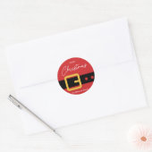 Santa Claus Merry kerstSticker -  Ronde Sticker (Envelop)