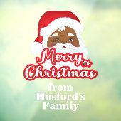 Santa Claus Merry-kerstvensterkoeling Raamsticker (Vel 3)