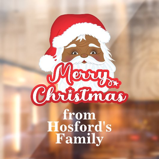 Santa Claus Merry-kerstvensterkoeling Raamsticker (Vel 2)