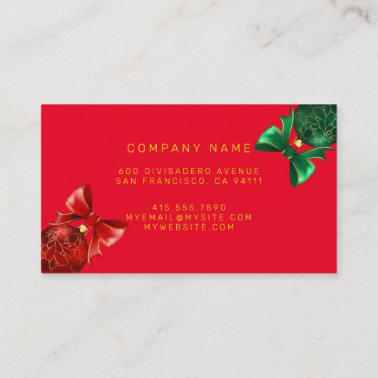 Santa Claus Merry-kerstVisitekaartje Visitekaartje (Achterkant)