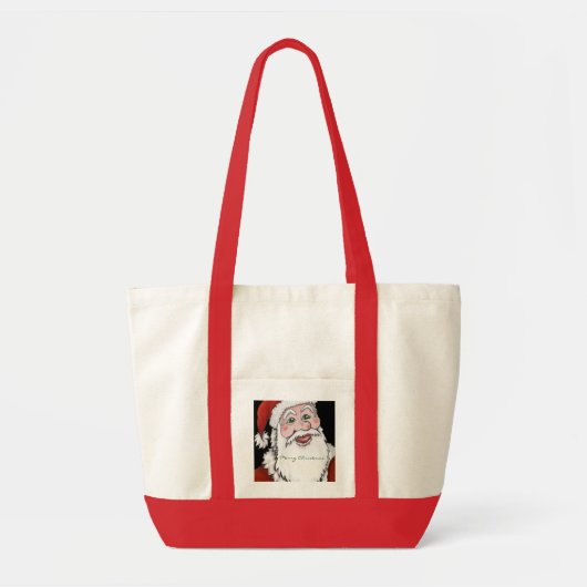 Santa Claus Merry-Tas met kerst Tote Bag (Voorkant)