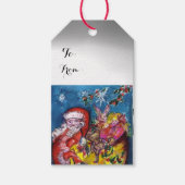 SANTA CLAUS MET CHRISTMAS GIFT SACK CADEAULABEL (Voorkant)