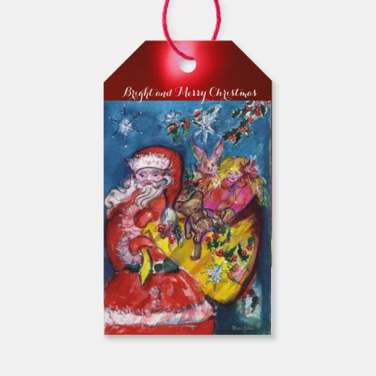 SANTA CLAUS MET CHRISTMAS GIFT SACK CADEAULABEL (Achterkant)