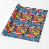 SANTA CLAUS MET CHRISTMAS GIFT SACK CADEAUPAPIER (Uitgerold)