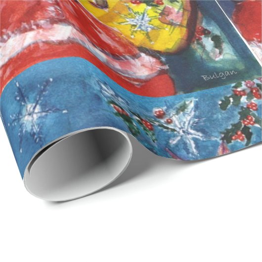 SANTA CLAUS MET CHRISTMAS GIFT SACK CADEAUPAPIER (Rol Hoek)