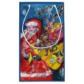 SANTA CLAUS MET CHRISTMAS GIFT SACK KLEIN CADEAUZAKJE (Achterkant)