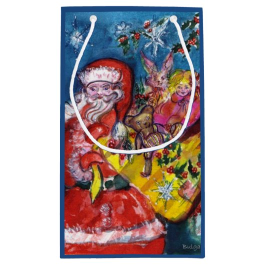 SANTA CLAUS MET CHRISTMAS GIFT SACK KLEIN CADEAUZAKJE (Achterkant)