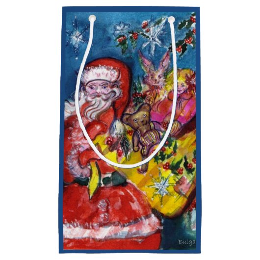 SANTA CLAUS MET CHRISTMAS GIFT SACK KLEIN CADEAUZAKJE (Voorkant)