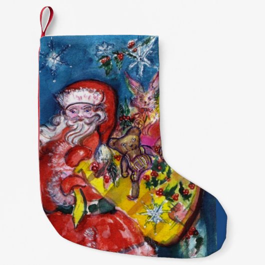 SANTA CLAUS MET CHRISTMAS GIFT SACK KLEINE KERSTSOK (Voorkant)