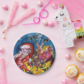 SANTA CLAUS MET CHRISTMAS GIFT SACK PAPIEREN BORDJE (Feest)