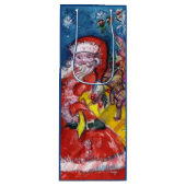 SANTA CLAUS MET CHRISTMAS GIFT SACK WIJN CADEAUTAS (Voorkant)