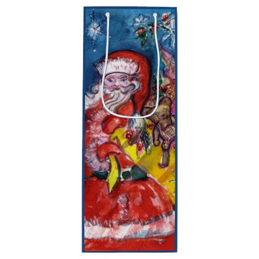 SANTA CLAUS MET CHRISTMAS GIFT SACK WIJN CADEAUTAS (Voorkant)