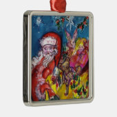 SANTA CLAUS MET CHRISTMAS GIFTS EN TOYS METALEN ORNAMENT (Rechts)
