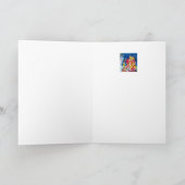 SANTA CLAUS MET CHRISTMAS TREE EN GIFTS FEESTDAGEN KAART (Binnen)