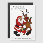 Santa Claus met een maas - Fijne kerst (Voorkant / Achterkant)