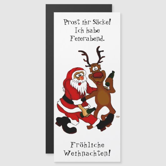 Santa Claus met een maas - Fijne kerst (Voorkant / Achterkant)