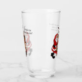 Santa Claus met een maas - Fijne kerst Glas (Links)