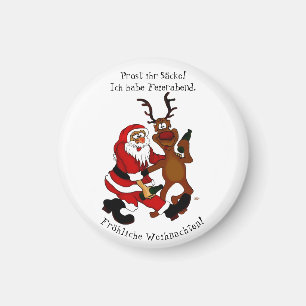 Santa Claus met een maas - Fijne kerst Magneet