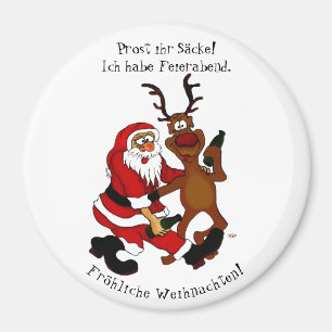 Santa Claus met een maas - Fijne kerst Magneet